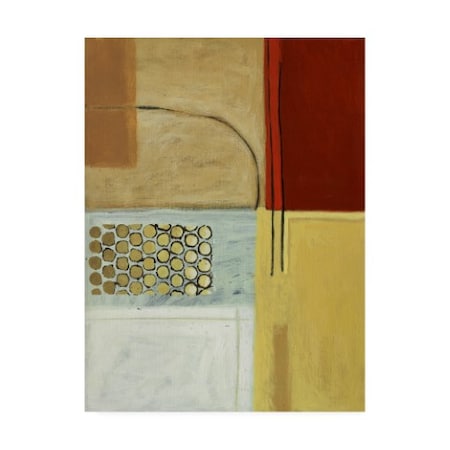 Pablo Esteban 'Squares With Gold Circles' Canvas Art,14x19
